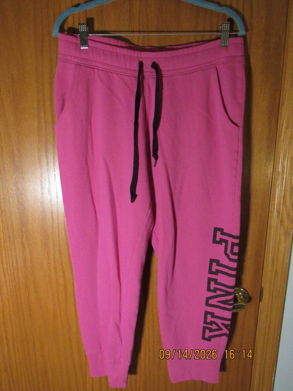 PINK pink joggers - Size Large